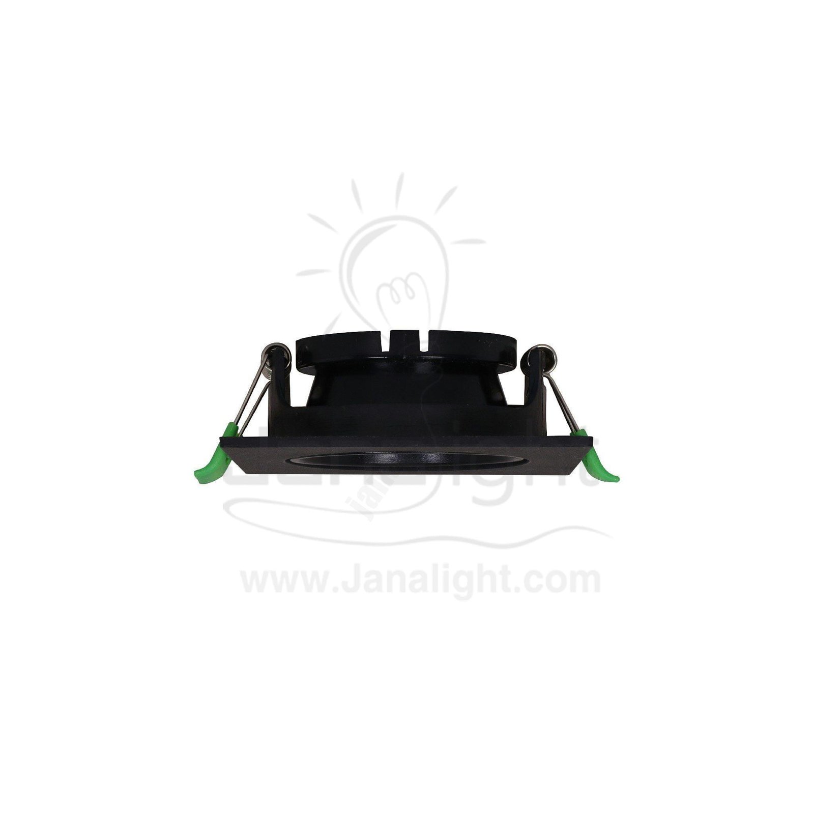 سبوت لايت فارغ متحرك مربع بلاستك اسود جنى لايت JN404 single square black Spotlight frame